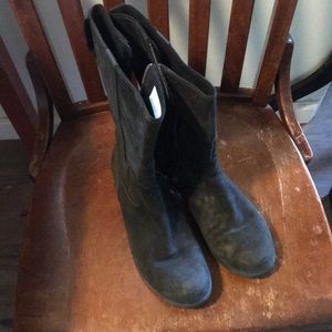 Black timberland boots with side zipper - waterproof